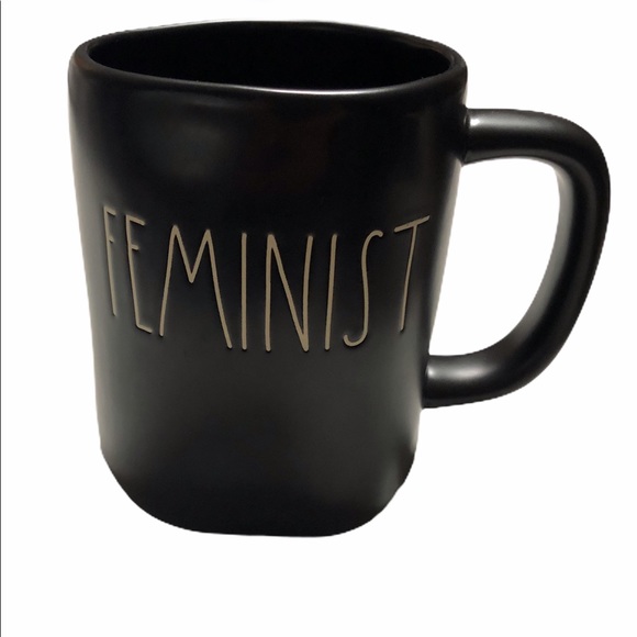 NWOT Rae Dunn Black “Feminist” Mug - Picture 2 of 6